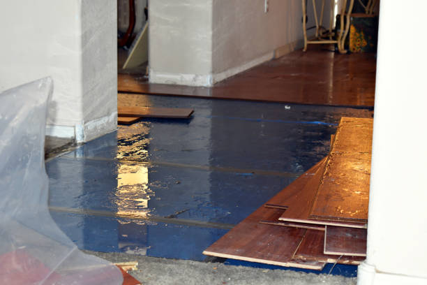 Professional Water Damage Restoration technician working in Frederick, OK